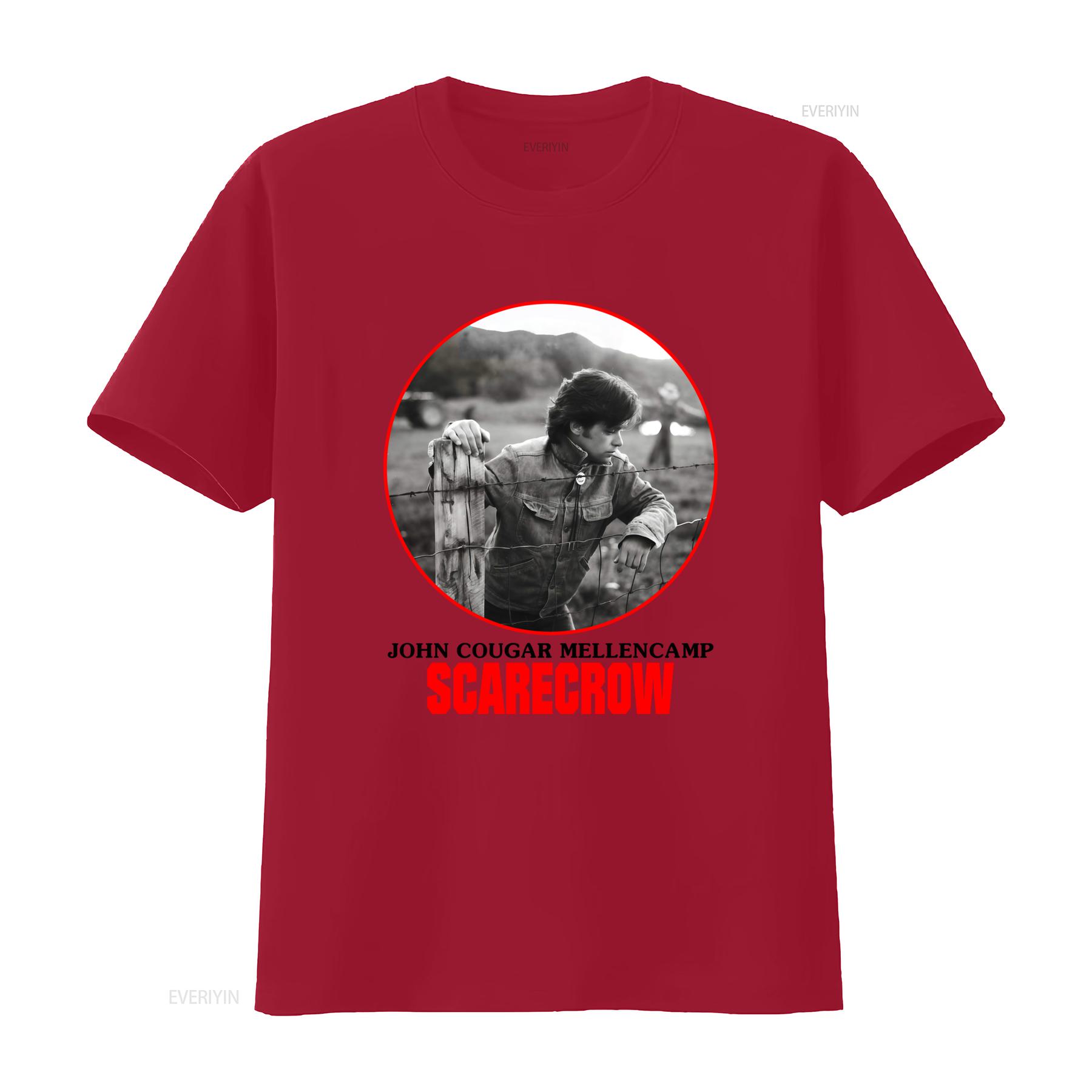 Vintage 80s John Cougar Mellencamp Scarecrow Tour Double Sided T Shirt vintage Washed fashion Stylish streetwear S