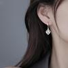 925 Sterling Silver Angel Teardrop Earrings for Women, High-End Niche Light Luxury with Cat's Eye Stone.