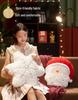 Christmas Gingerbread Man & Snowflake Throw Pillow - Holiday Decoration for Sofa & Living Room