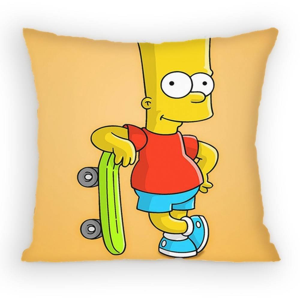 Cartoon The SSimpsons Anime Pillow Case Sofa Living Room Bedroom Headboard Backrest Cushion Square Cushion Nap Time