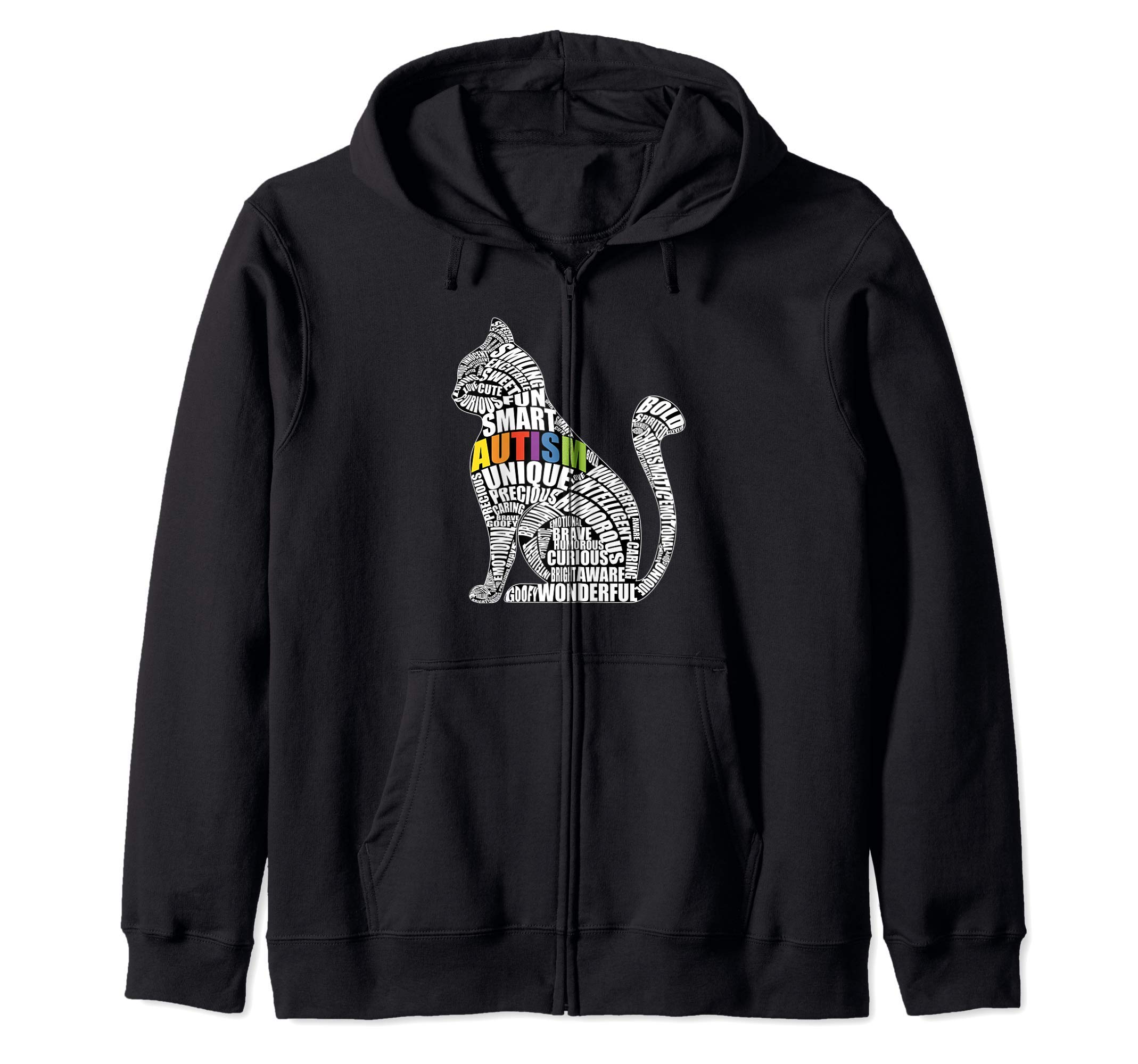 

Autism Awareness Cat Award Zip Hoodie for Teachers or Students with Autism