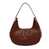 Retro underarm casual bag for women 2025 new embossed crocodile pattern fashionable solid color one-shoulder portable dumpling bag