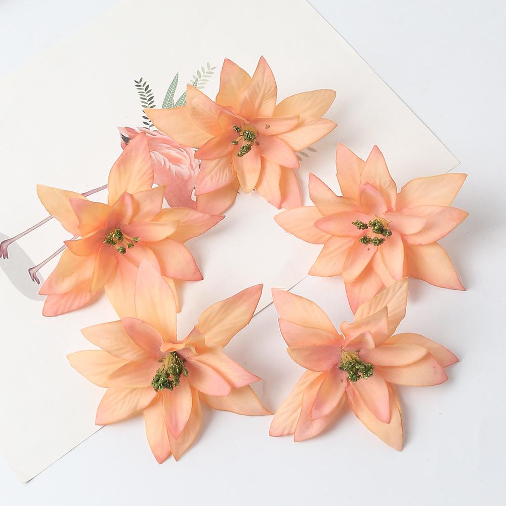 10/20/30cs 8cm Artificial Flowers Silk Fake Flowers Heads for Home Room Decor Wedding Decoration DIY Garland Gifts Accessories