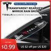 Autoaufkleber 2025 Neu Tesla 2 Stück Auto-Rückspiegel-Regenaugenbrauenabdeckung Regendichter Seitenblech-Aufkleber für Tesla Model 3 2021 S X