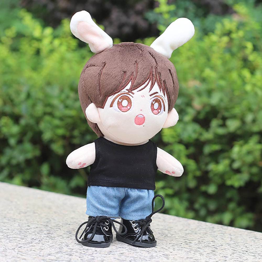 Niannyyhouse Plush Doll Clothes Set (2 Vests) for 20cm Dolls, Solid Color Vest, Baby Doll Clothes, Cotton Doll Clothes (B-20cm)