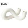 Unique 3D Printed Candle Stand Infinity Loop Taper Holder, Abstract 2?Candlestick Geometric for Two Candles Minimalist Dining Table Decor,