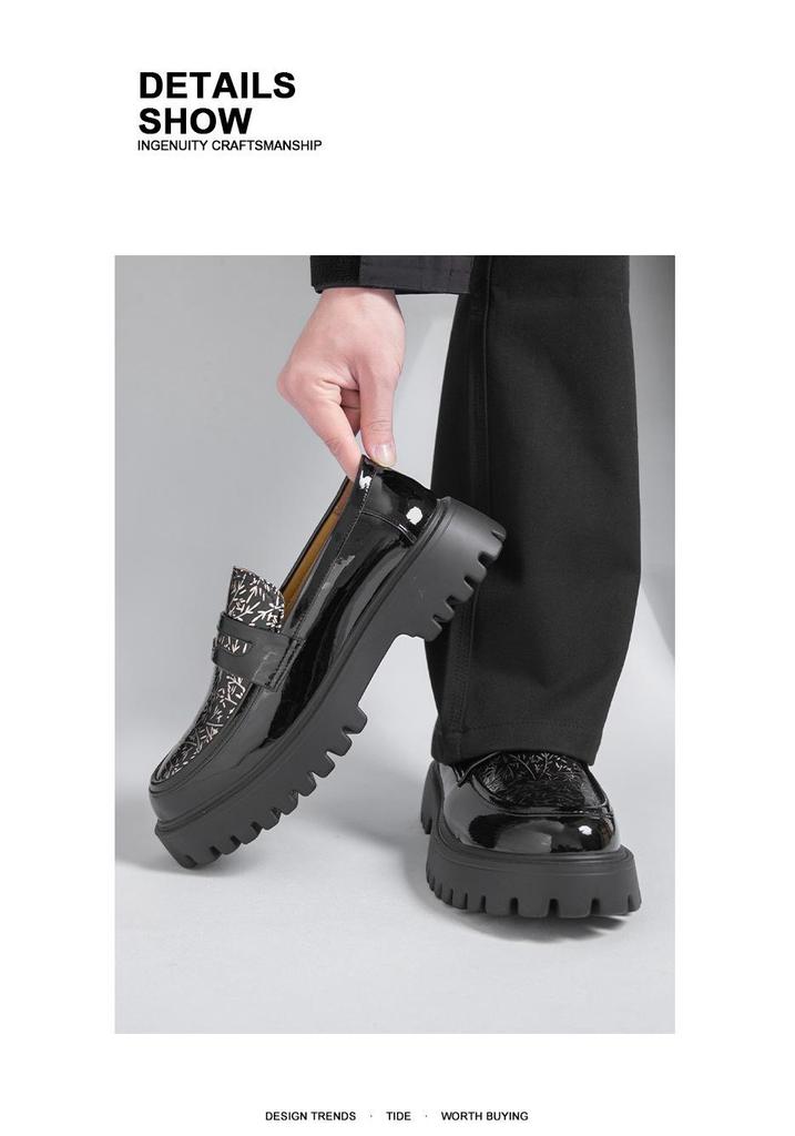 Men's Formal Leather Slip-On Loafers - Large Size Casual Driving Moccasins