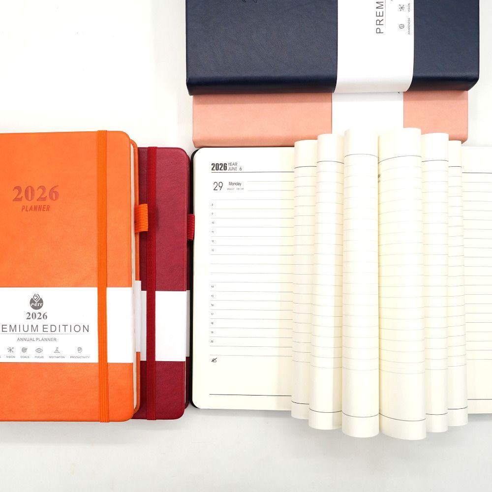 English 2026 Schedule Planner Notepad 12 Months 365 Days Efficiency Notebook  School