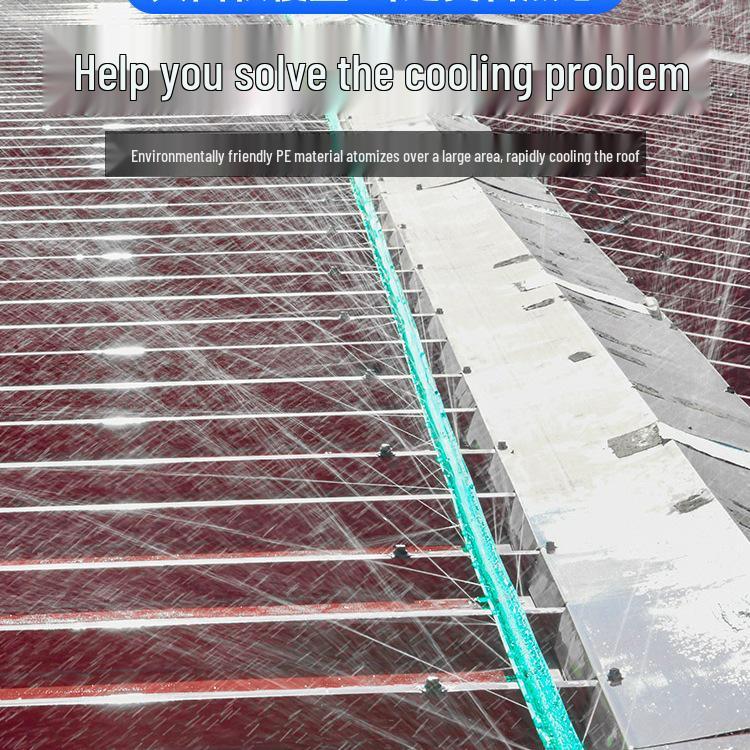 Tin Shed Cooling Spray System: Colored Steel, Automatic Roof Sprinkler, Heat Dissipation, Atomization.