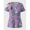 Hospital Clinical Uniform Woman Dental Scrub Clinical Nursing Short Sleeve Shirt Nurse Work Uniform Top Pediatric Health Clothin