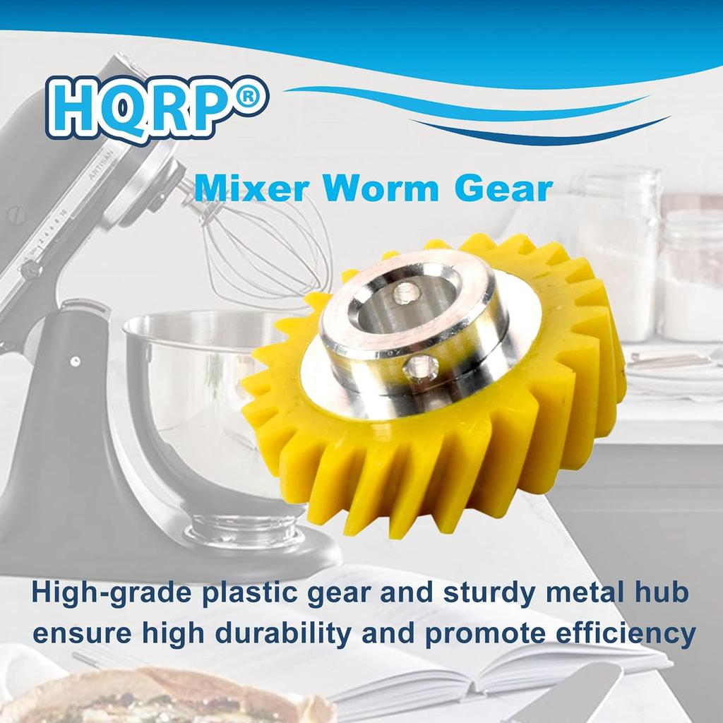 HQRP Mixer Worm Gear compatible with KitchenAid Whirlpool W10112253 4162897 4169830 1491159 AP4295669 Replacement fits K45SS K5SS KP50P KPM5 KPM50
