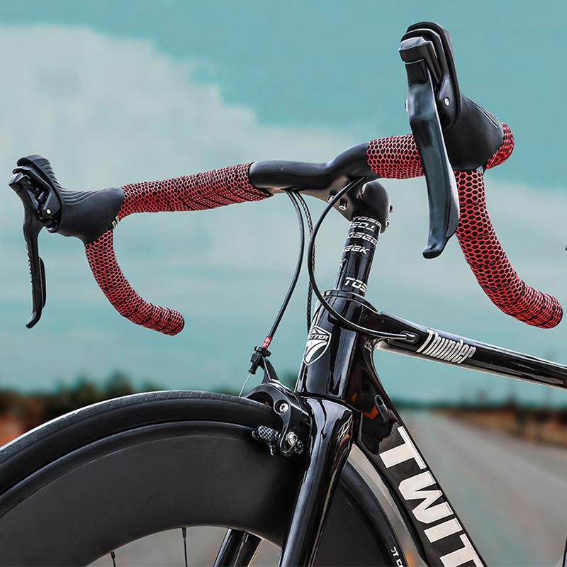 Light Road Bike Handlebar Tape Breathable Fixed Gear Bicycle Bar Tape With 2 Bar Plugs