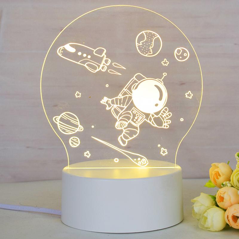 Table Lamps Luxury Modern & Reading Lamp Children Kids Baby Spaceman Cosmonaut Led RGB Lighting Study Astronaut Night Light