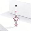 Schmetterling Kristall Hänge Bauchnabelring Edelstahl Bauchnabelpiercing Schmuck Für Frauen Sommer Strand