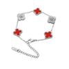 Bracciale quadrifoglio 13mm lusso leggero bracciale double-face 18K acciaio al titanio catena non scolorisce