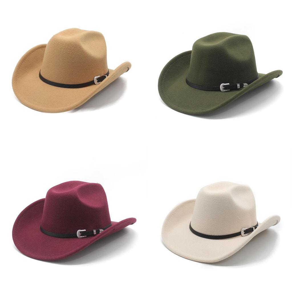England Style Wool Felt Hat For Men With Wide Brim Sunshade Summer Fashion Accessory