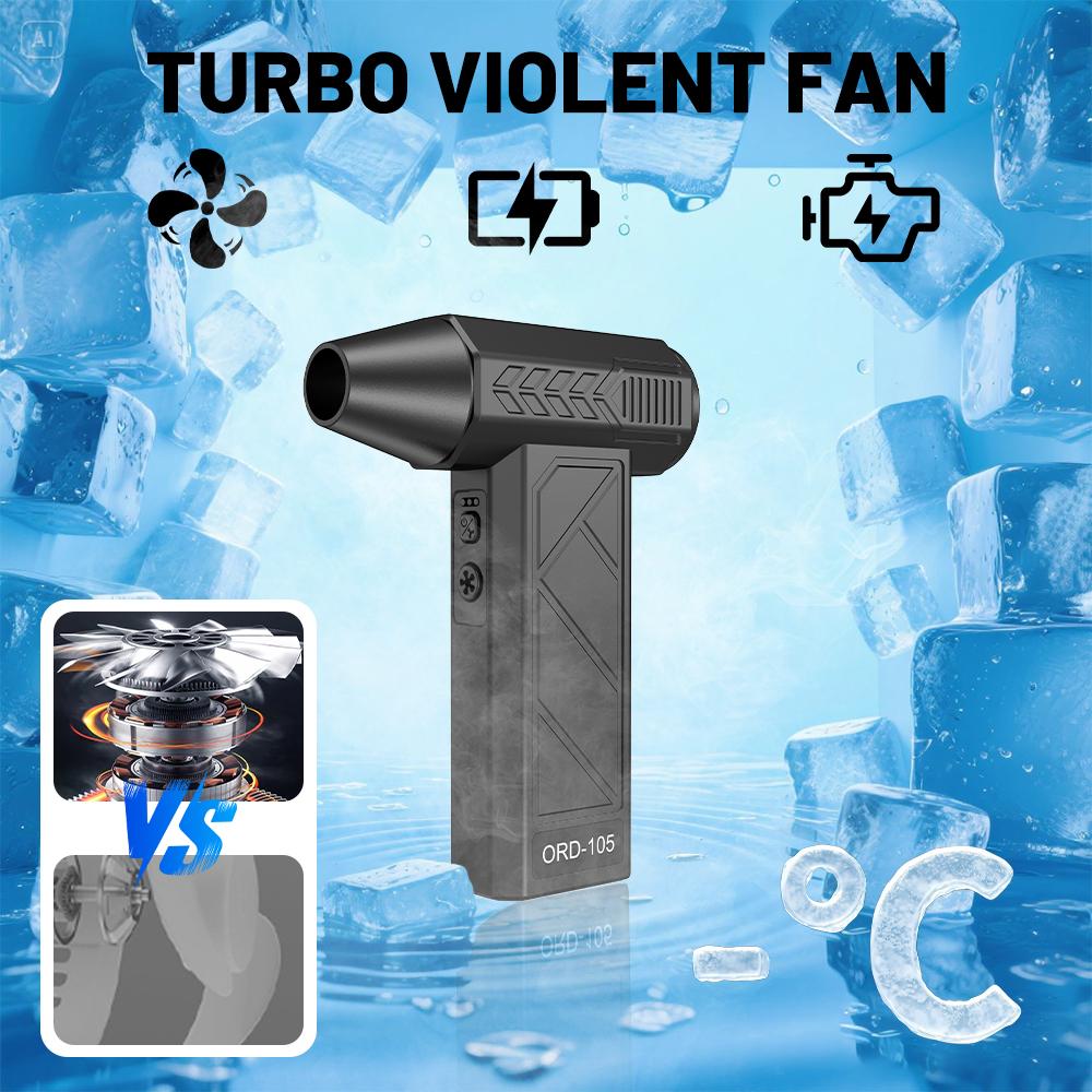Turbo Jet Blower 800000RPM Handheld Turbo jet fan Brushless Motor & Strong Wind Outdoor Powerful Air Blower Rechargeable PC Tool