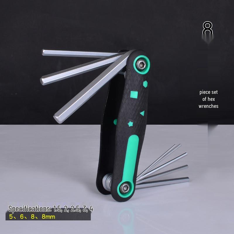 Hexagonal Folding Screwdriver & Hex Key Set: Multifunctional Bicycle Repair Tool Wrench