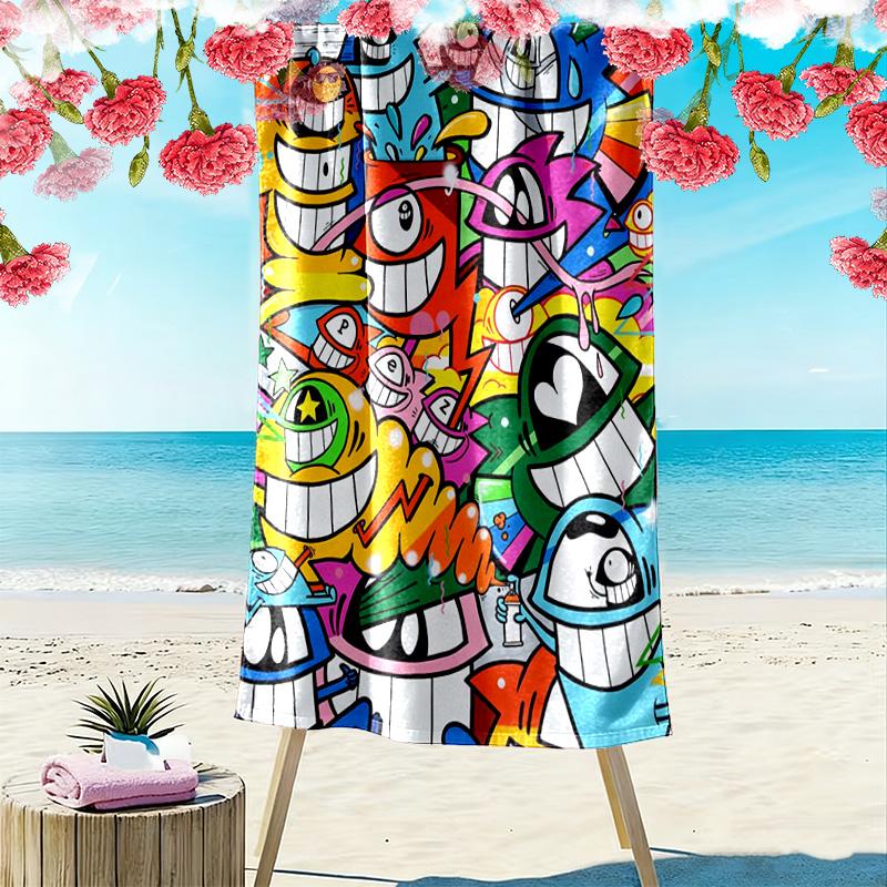 One-eyed monster 2D Flat Print Beach Towel, Large Soft Quick Dry Towel for Beach Camping SwimmingZSTJ0915334