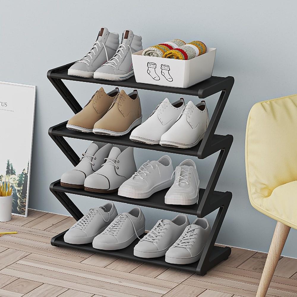 Multi-functional Shoe Rack Z-shaped Shoe Storage Creative Storage Rack  Household