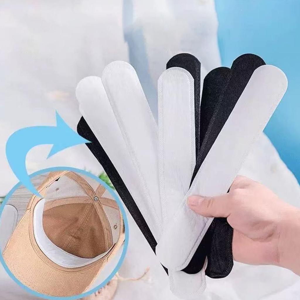 Zweetabsorberende Hoedpads met Lijm, Hoedvoering Zweet voor Mannen en Vrouwen, 10 Stuks