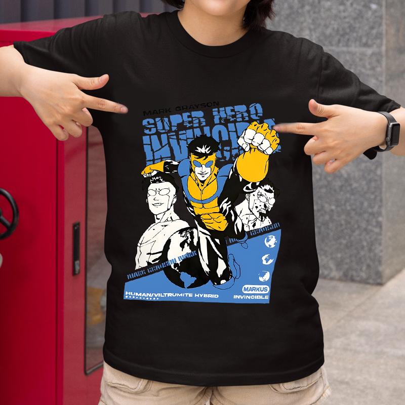 Invincible Universe Cartoon T-Shirt, Shirt Omni-Man Shirt, Graphic T Shirts, Oversized T Shirt, Men Clothing