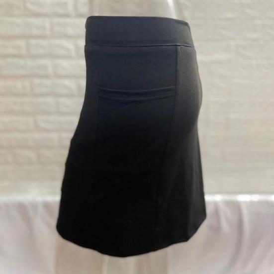 Pantalones cortos falda bolsillos de color sólido verano línea A pantalones cortos de entrenamiento de doble capa para fitness
