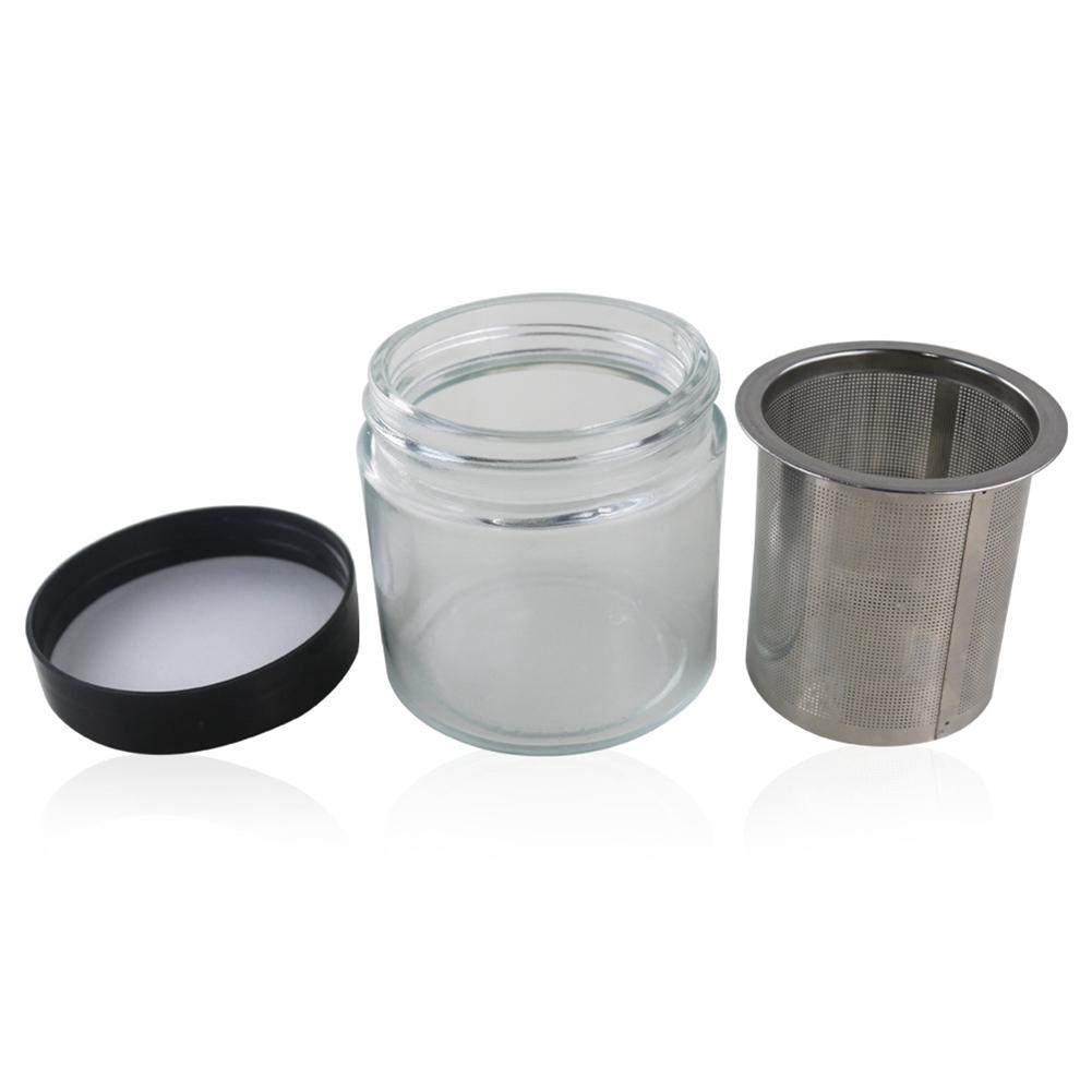 A95D-Diamond Washing Cup Watch Small Parts Gemstone Cleaning Glass Jar Pot With Sieve