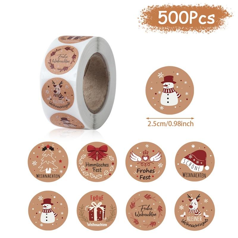 Christmas Roll Paper Label, Christmas Party Decoration Sticker