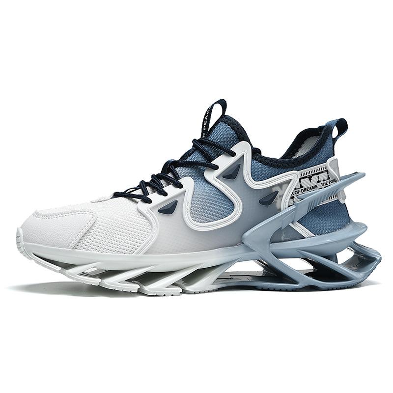 Blade shoes men's large size fly-woven mesh breathable running sneakers gradual change color men's shoes