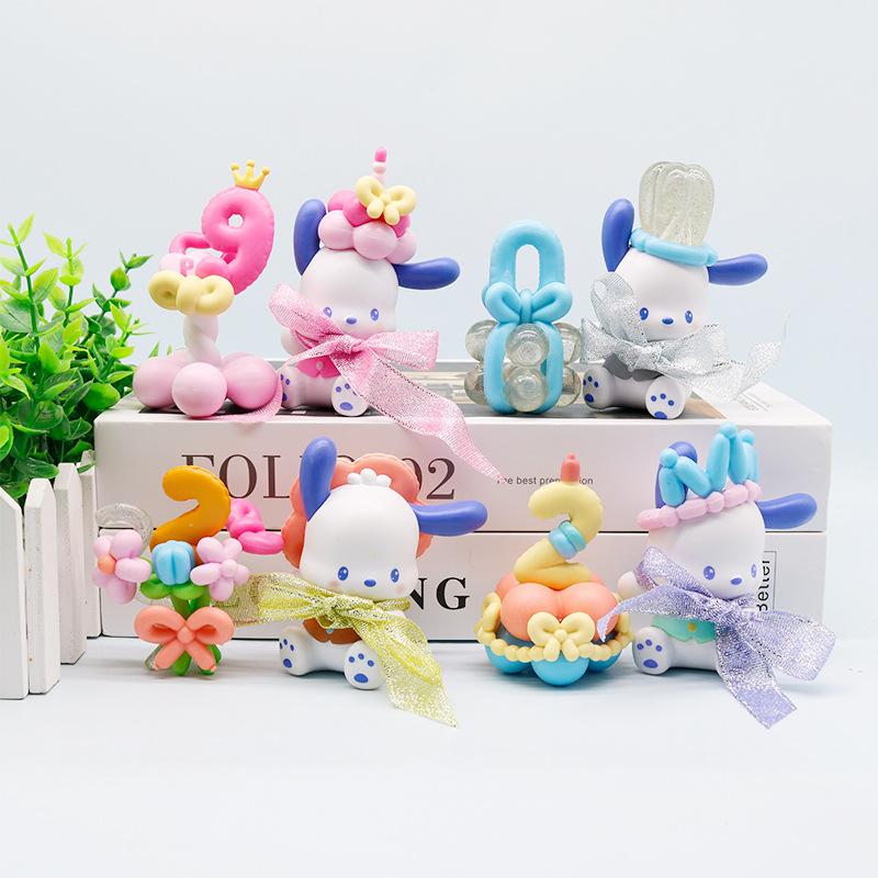 

Latest Pochacco Balloon Series Action Anime Figure Celebration Decoration Collection Playthings Birth Date Gifts