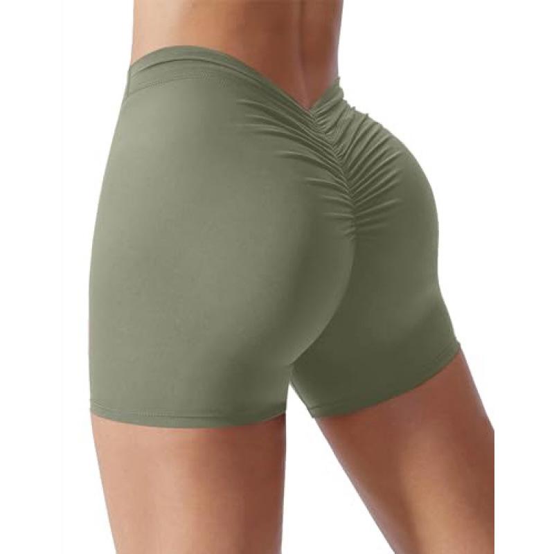 

Women s Hip-Lifting Sexy Yoga Pants - Three-Quarter Length, Peach Buttocks Design S армія зелений колір