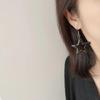 Orecchini Minimalisti a Cerchio con Stella Vuota Gioielli Moda Y2K Piccoli Orecchini a Cerchio