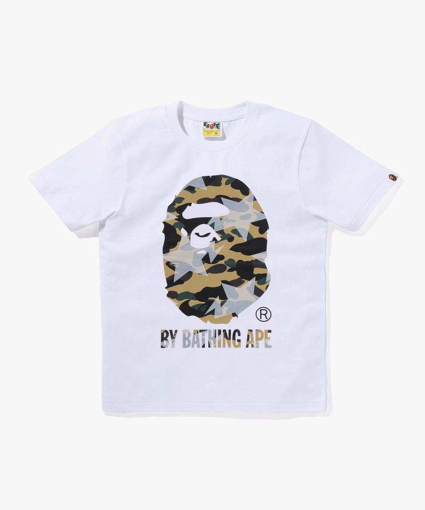 T-shirt Beipeu Star Over Print First Camo By Bathing Ape(W) Bianco / Giallo