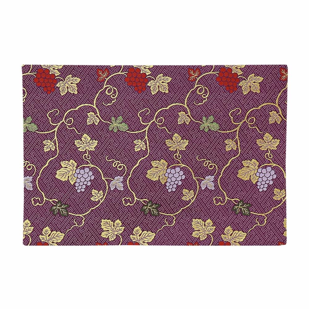 

Naamukuma-chan Kobo Grape Pattern Sutra Desk Cover, Gold Brocade Rug, Flame Retardant, 1 Shaku 4 Sun, Size 22.5cm x 32.5cm (Size 14, 001, Purple)
