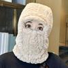 Polyester Warm Wrap Head Hat Solid Color Compact Cap Scarf Ski Windproof Cap  Women