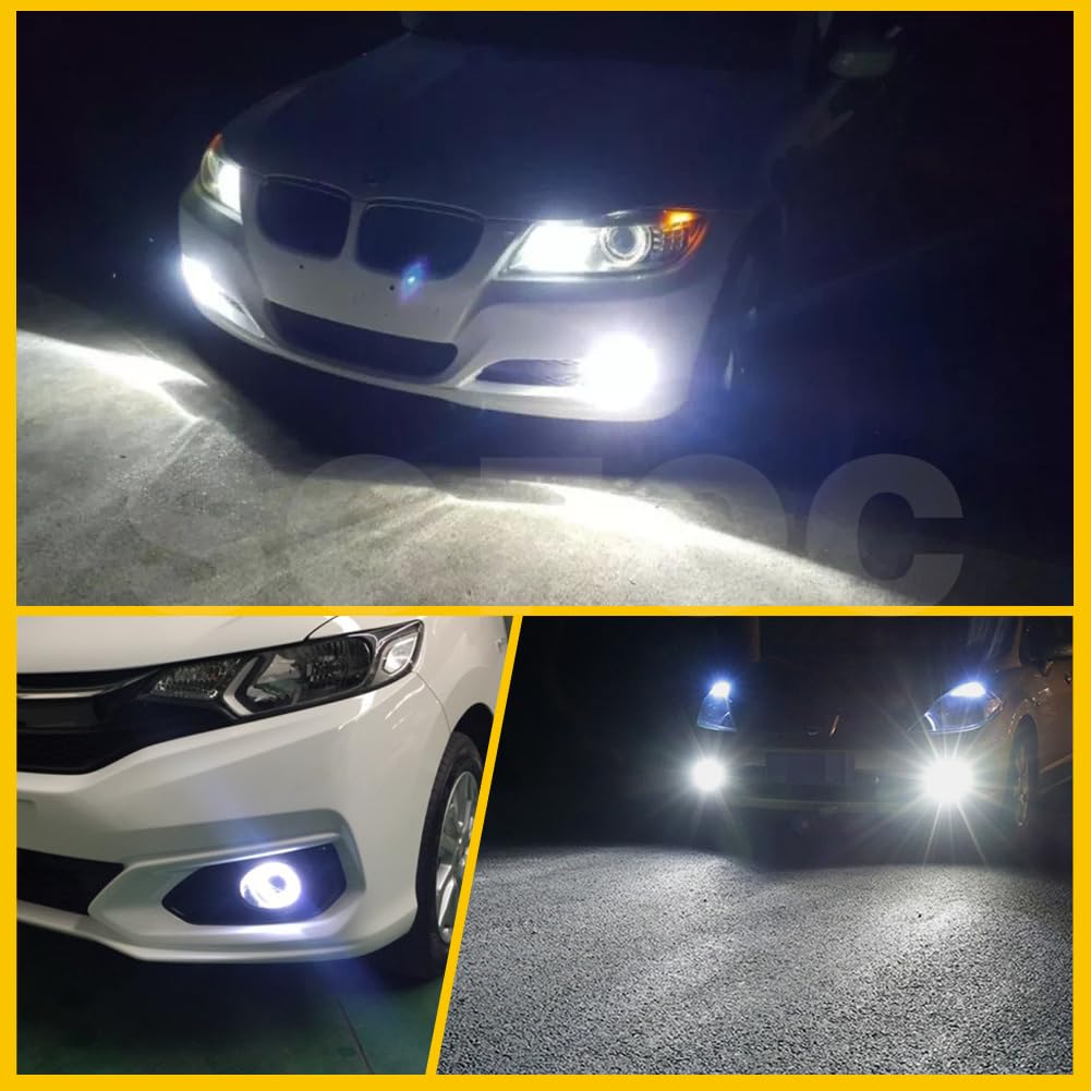 SOFOC H7 Car Headlights, High/Low Beam Lamp, Fog Light, Ultra Bright, , 100W, White, 6000K, Pack of 2