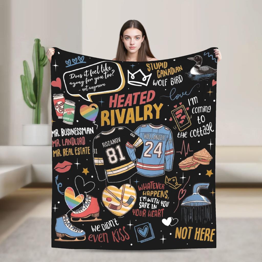 Heated Rivalry Game Changers Blankets TV show Wool Funny Soft Throw Blankets for Bedspread Decoration