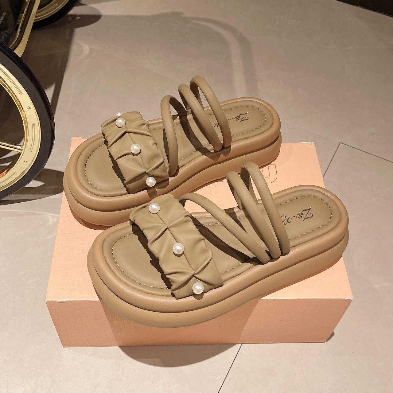 

Женские туфли на танкетке с регулируемым каблуком 40 хаки