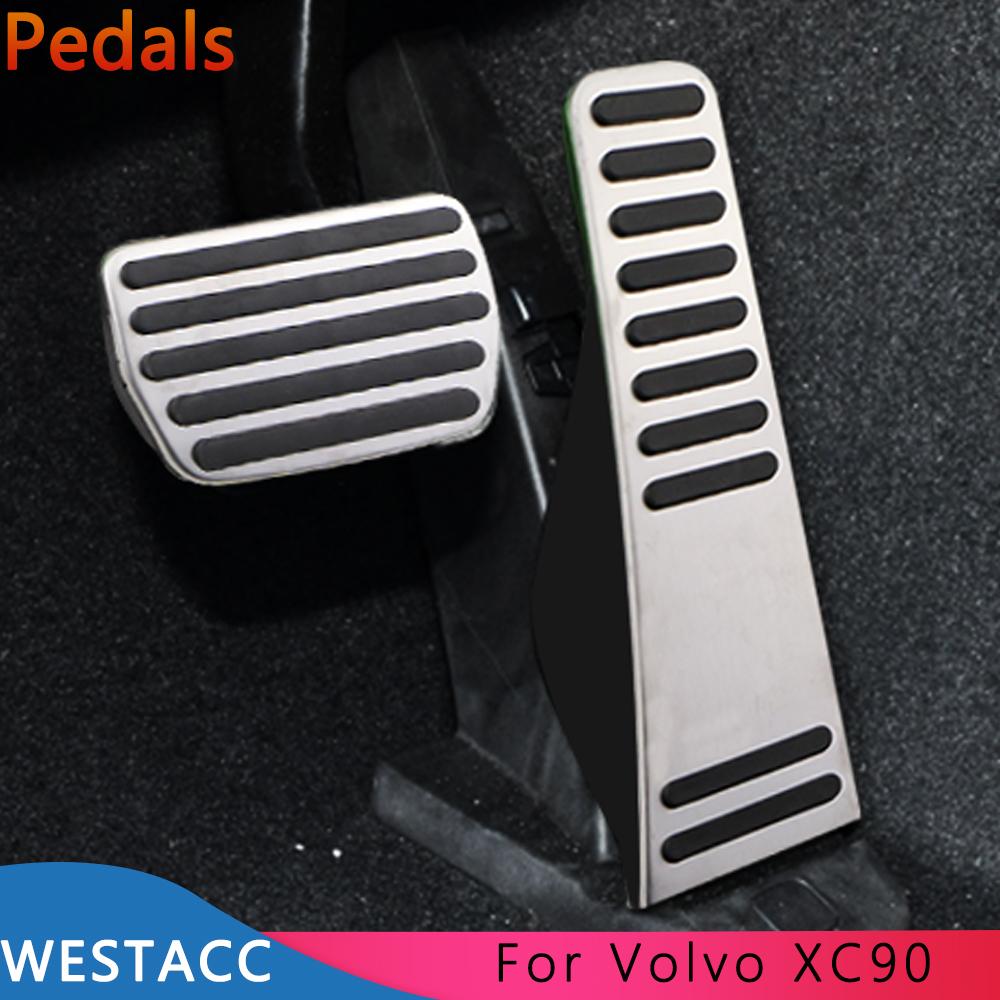 Stainless Steel Car Pedals Accelerator Gas Brake Rest Pedal Covers for Volvo XC90 XC 90 2018 -  Interior