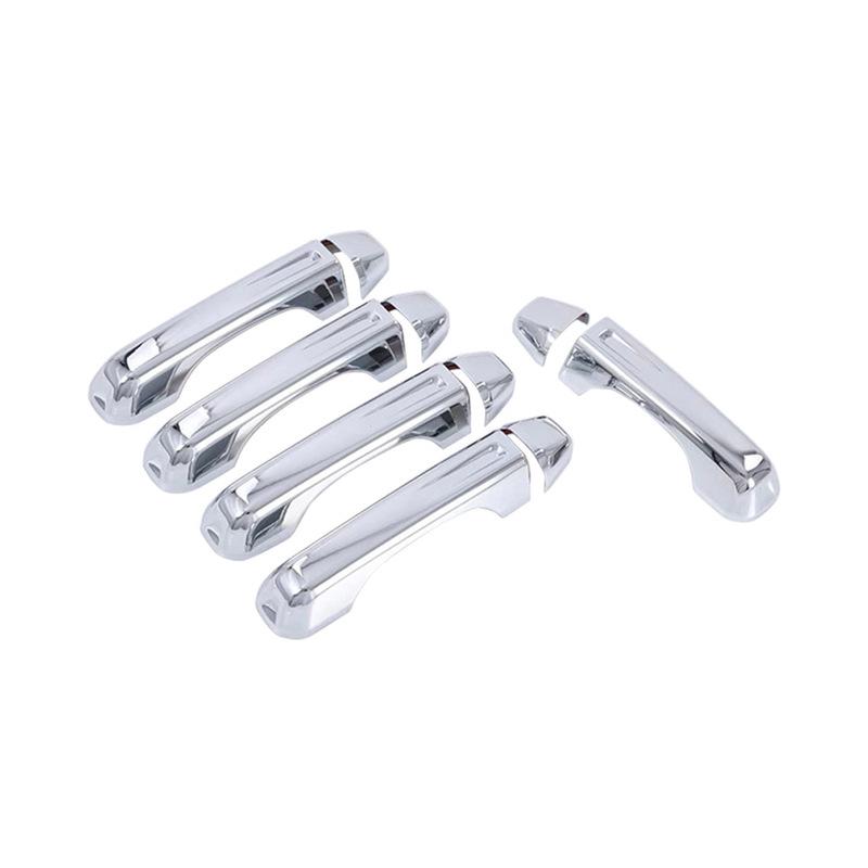 For Jeep Wrangler JL 2018+ ABS Silver/ Carbon Fiber look 10pcs Car Door Handle Cover Trim Styling decorative Accessories