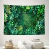 Greenery Wall Tapestry: Tropical Jungle Leaves Art for Living Room Decor Boho Style Woven Throw Fashion Blanket Multicolor Abstract Hang
