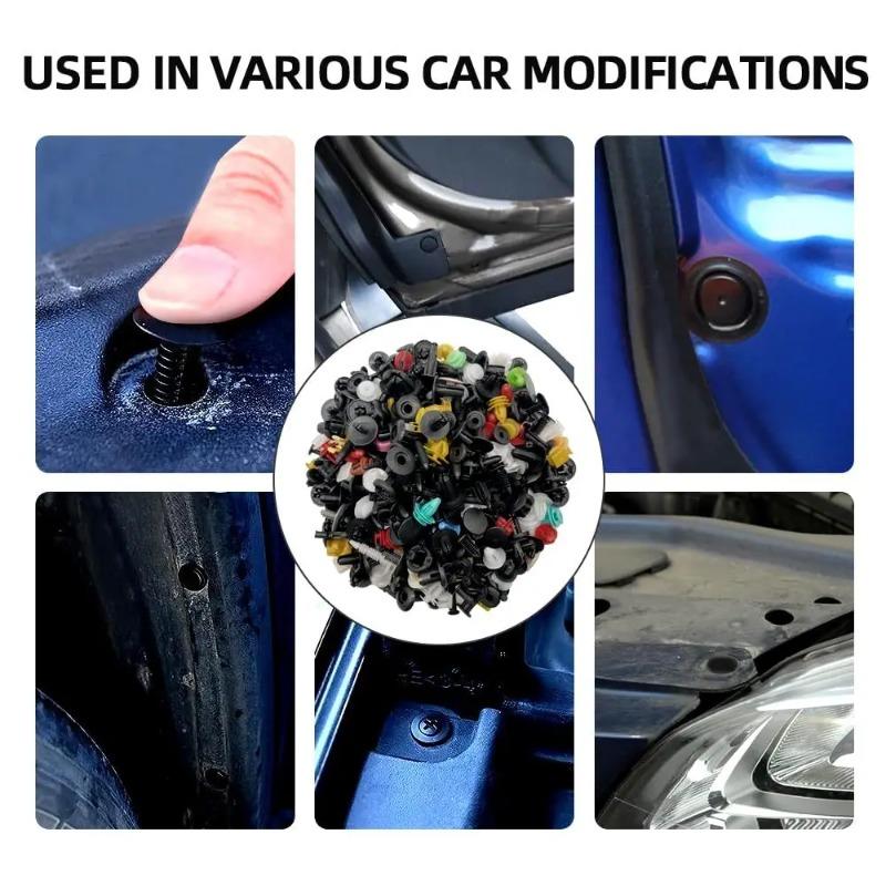 680/725 Pcs Set Car Fastener Clips Fender Rivet Clips Car Body Bumper Rivet Auto Door Closer Pin Removing Retainer Rivet Screw