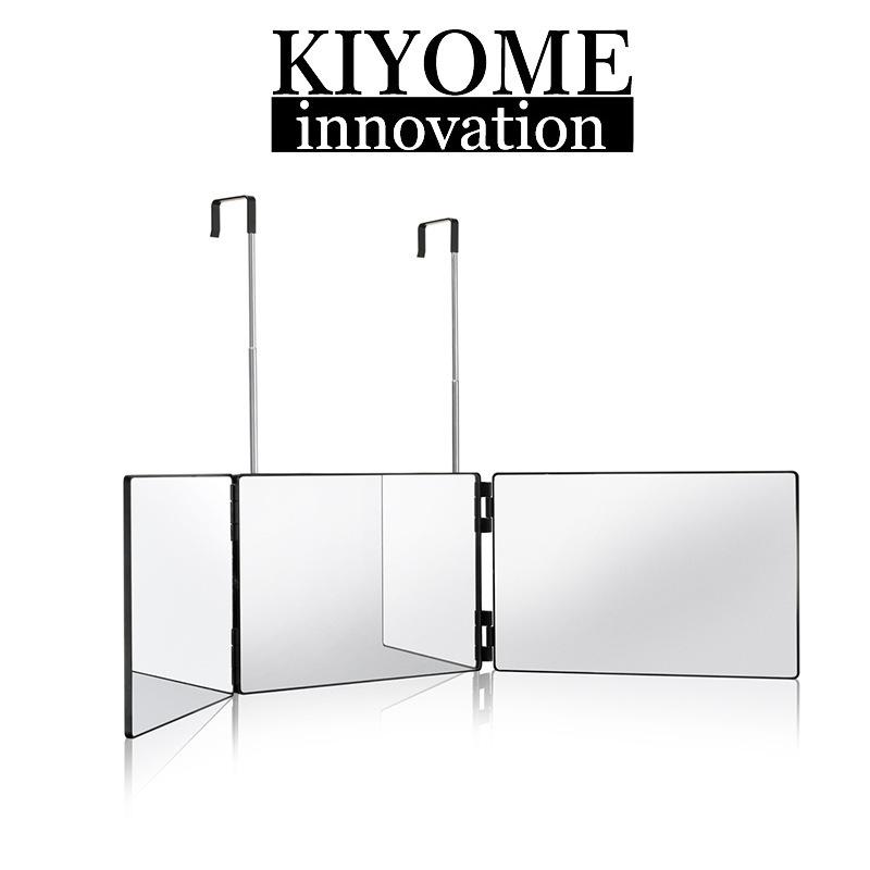 

Выдвижное регулируемое светодиодное трехстворчатое зеркало для макияжа и стрижки Three-sided Folding Mirror чёрный