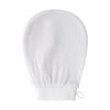 Black Double-Sided Exfoliating Mitt: Fine & Coarse Sand for Painless Mud Removal, Back Scrubbing, and Shower Massage.