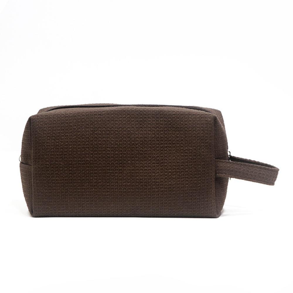 Portable Large Capacity Cosmetic Bag Simple Lightweight Makeup Bag Zipper Closure Storage Pouch Travel