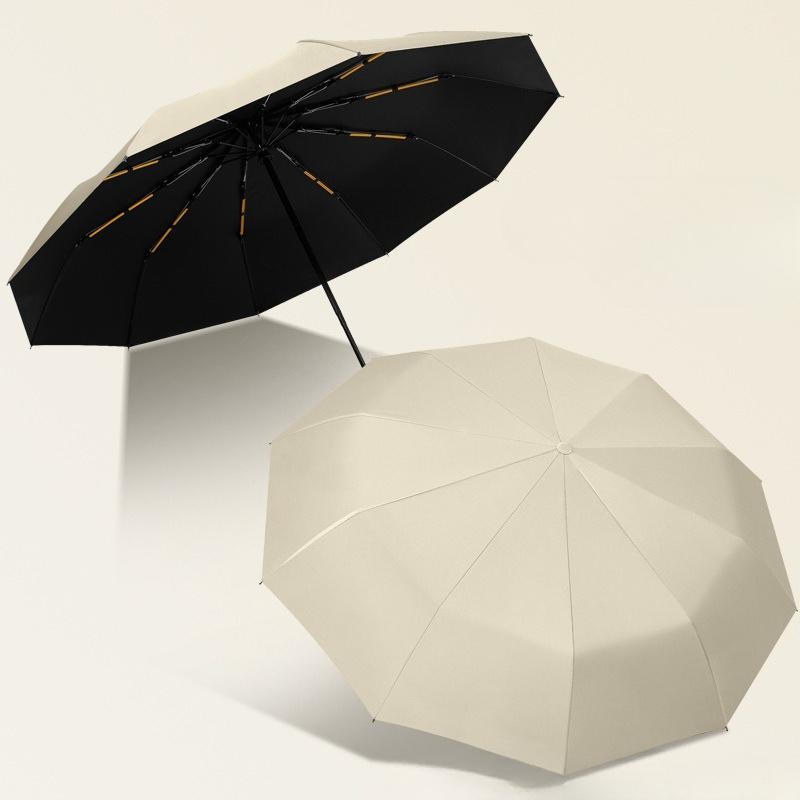 Sun and Rain Umbrella 24-Bone Folding Automatic Umbrella Casual Style Compact Umbrella UV Resistant for Travel Leisure Socia