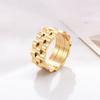 Hot Selling Vintage Stainless Steel Hip Hop Ring Personality Gear Shape Ring Simple Man Woman Fashion Jewelry Gift Daily Wear