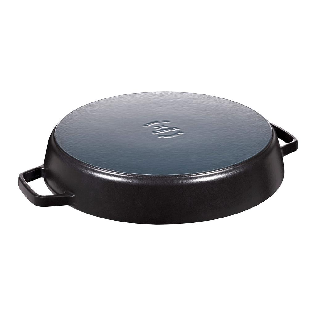Staub Round Two Handed Frying Pan 34cm Black 40511-073
