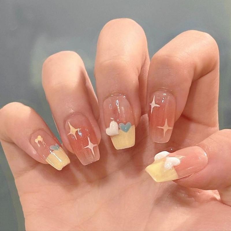 New Ice Flower Nail Art Wear Ins Style Pure All-match Ice Crystal Flower Blush Gradient Cat's Eye Temperament Handmade Nail Art Tool